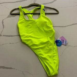 NWT forever 21 one piece swim neon